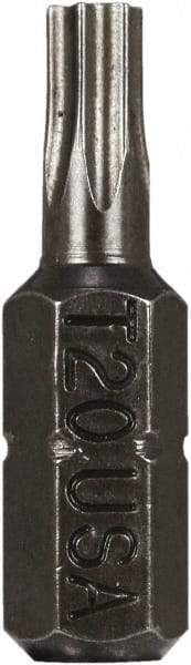 Montana - T20 Torx Bit - 1/4" Hex Drive, 1" OAL - Americas Industrial Supply