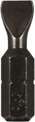 Montana - 9/32" Slotted Screwdriver Bit - 1/4" Hex Drive, 1" OAL - Americas Industrial Supply