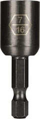 Montana - 7/16" Magnetic Nutsetter - 1/4" Hex Drive, 2" OAL - Americas Industrial Supply