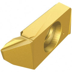 Iscar - SCIR22-BR08 Grade IC1008, 1mm Cutting Width Carbide Cutoff Insert - Right Hand Lead Angle, 0.08mm Corner Radius, TiAlN/TiN Finish - Americas Industrial Supply