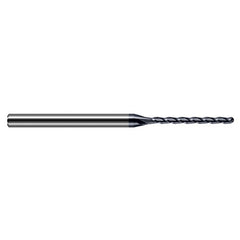 ‎1/32″ Dia. × 1/8″ Shank × 1/4″ DOC × 2-1/2″ OAL, Carbide AlTiN, Long , 3 Flute, Ballnose End Mill