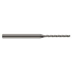 ‎9/64″ Dia. × 3/16″ Shank × 1-1/8″ DOC × 3″ OAL, Carbide Uncoated, Long , 4 Flute, Ballnose End Mill