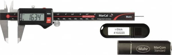 Mahr Federal - 0 to 150mm Range, 0.01mm Resolution, IP67 Electronic Caliper - Stainless Steel with 40mm Jaws, SPC Output - Americas Industrial Supply