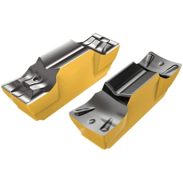 Iscar - 2010GEMI Grade IC808, 2mm Cutting Width Carbide Grooving Insert - 1mm Max Depth of Cut, 1mm Corner Radius, TiAlN/AlTiN/TiN Finish - Americas Industrial Supply