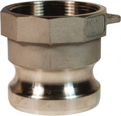 Dixon Valve & Coupling - 3" Stainless Steel Cam & Groove Suction & Discharge Hose Male Adapter Female NPT Thread - Part A, 3" Thread, 125 Max psi - Americas Industrial Supply