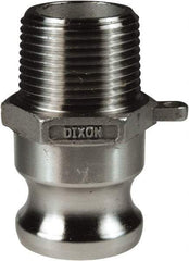 Dixon Valve & Coupling - 6" Stainless Steel Cam & Groove Suction & Discharge Hose Male Adapter Male NPT Thread - Part F, 6" Thread, 75 Max psi - Americas Industrial Supply