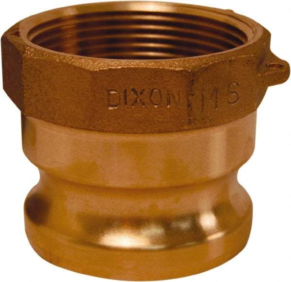 Dixon Valve & Coupling - 3" Brass Cam & Groove Suction & Discharge Hose Male Adapter Female NPT Thread - Part A, 3" Thread, 125 Max psi - Americas Industrial Supply