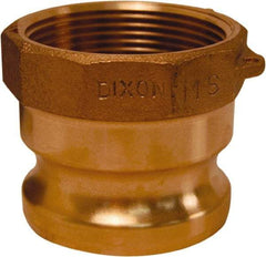 Dixon Valve & Coupling - 3" Brass Cam & Groove Suction & Discharge Hose Male Adapter Female NPT Thread - Part A, 3" Thread, 125 Max psi - Americas Industrial Supply