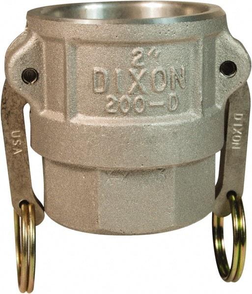 Dixon Valve & Coupling - 6" Aluminum Cam & Groove Suction & Discharge Hose Female Coupler Female NPT Thread - Part D, 6" Thread, 75 Max psi - Americas Industrial Supply