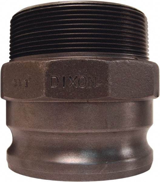 Dixon Valve & Coupling - 4" Malleable Iron Cam & Groove Suction & Discharge Hose Male Adapter Male NPT Thread - Part F, 4" Thread, 100 Max psi - Americas Industrial Supply