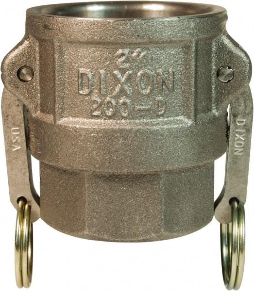Dixon Valve & Coupling - 4" Ductile Iron Cam & Groove Suction & Discharge Hose Female Coupler Female NPT Thread - Part D, 4" Thread, 100 Max psi - Americas Industrial Supply