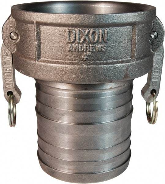 Dixon Valve & Coupling - 4" Ductile Iron Cam & Groove Suction & Discharge Hose Female Coupler Hose Shank - Part C, 100 Max psi - Americas Industrial Supply
