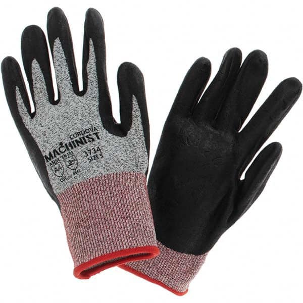 Cordova - Size S (7), ANSI Cut Lvl A4, ANSI Puncture Lvl 4, ANSI Abrasion Lvl 3, Foam Nitrile Coated Cut & Puncture Resistant Gloves - Americas Industrial Supply