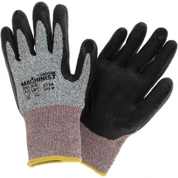 Cordova - Size M (8), ANSI Cut Lvl A4, ANSI Puncture Lvl 4, ANSI Abrasion Lvl 3, Foam Nitrile Coated Cut & Puncture Resistant Gloves - Americas Industrial Supply