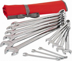 Crescent - 14 Piece, 3/8" to 1-1/4", 12 Point Combination Wrench Set - Inch Measurement Standard, Full Polish Chrome Finish - Americas Industrial Supply