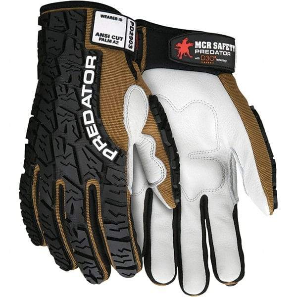 MCR Safety - Size XL Cowhide General Protection Work Gloves - For General Purpose, Uncoated, Adjustable Closure Cuff, Full Fingered, Brown/Natural, Paired - Americas Industrial Supply