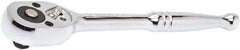 Crescent - 3/8" Drive Pear Head Quick-Release Ratchet - Full Polish Chrome Finish, 10" OAL, 72 Gear Teeth - Americas Industrial Supply