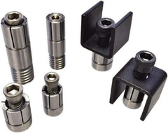 Mitee-Bite - 0.2362 to 0.015" Expansion Diam, 500 Lb Holding Force, M3x0.5 Center Screw, Stainless Steel ID Expansion Clamp - 1/4" Mount Hole Diam, 1 Mount Hole - Americas Industrial Supply