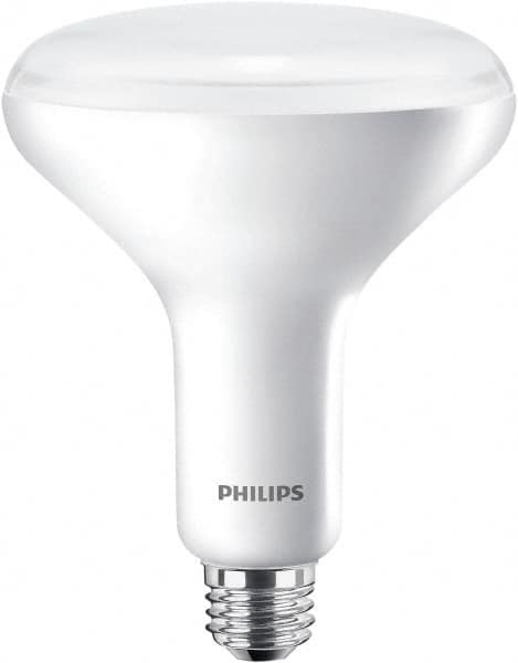 Philips - 9 Watt LED Flood/Spot Medium Screw Lamp - 2,700°K Color Temp, 650 Lumens, 120 Volts, Dimmable, Shatter Resistant, BR40, 25,000 hr Avg Life - Americas Industrial Supply