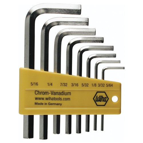 8PC SET IN HEX L-KEY SHORT ARM NICK - Americas Industrial Supply