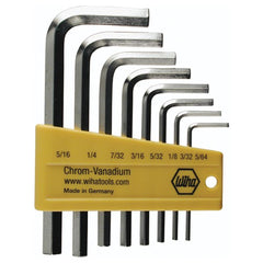 8PC SET IN HEX L-KEY SHORT ARM NICK - Americas Industrial Supply