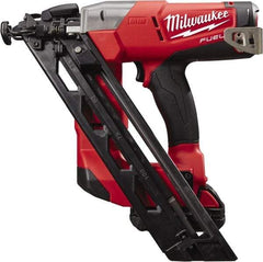 Milwaukee Tool - Cordless Finish Nailer Kit - 15 Gauge Nail Diam, 1-1/4 to 2-1/2" Long Nail, Lithium-Ion Batteries Included - Americas Industrial Supply