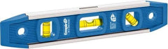 Empire Level - Magnetic 9" Long 3 Vial Torpedo Level - Aluminum, Blue, 1 Plumb, 1 Level & 1 45° Vials - Americas Industrial Supply