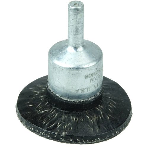 1-3/4″ Polyflex Encapsulated Circular Flared Crimped Wire End Brush, .020″ Steel Fill - Americas Industrial Supply