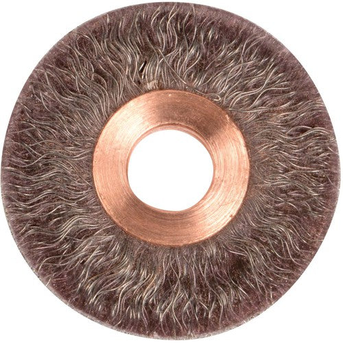2″ Polyflex Encapsulated Small Diameter Crimped Wire Wheel, .0104″ Steel Fill, 1/2″ Arbor Hole - Americas Industrial Supply