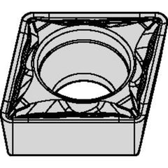 CCMT 431 Single-sided|T WP25CT, 1/64″ Corner Radius, 3/16″ Thick, 1/2″ Inscribed Circle, TiN, Turning Indexable Insert - Americas Industrial Supply