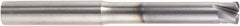 Niagara Cutter - 3/8", 4 Flute, Single End, Solid Carbide, 0.0432" Corner Radius End Mill - 3-1/2" OAL, 0° Helix, 0.46mm LOC, 1-7/8" Extended Reach - Americas Industrial Supply