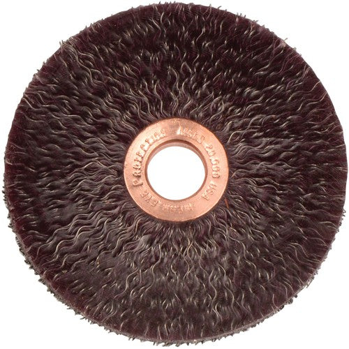 3″ Polyflex Encapsulated Small Diameter Crimped Wire Wheel, .0118″ Steel Fill, 1/2″ Arbor Hole - Americas Industrial Supply