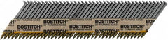 Stanley Bostitch - 12 Gauge 0.113" Shank Diam 2" Long Framing Nails for Power Nailers - Steel, Bright Finish, Smooth Shank, Angled Stick Paper Tape Collation, Round Head - Americas Industrial Supply