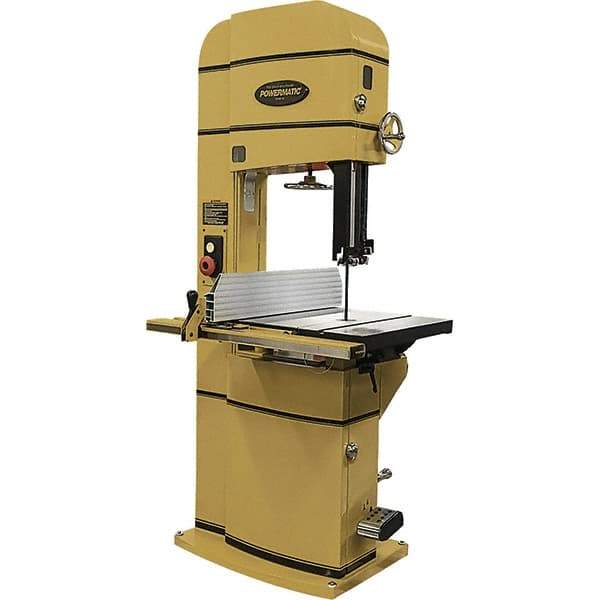 Powermatic - 18" Throat Capacity, Step Pulley Vertical Bandsaw - 2,300/4,400 SFPM, 5 hp, Single Phase - Americas Industrial Supply