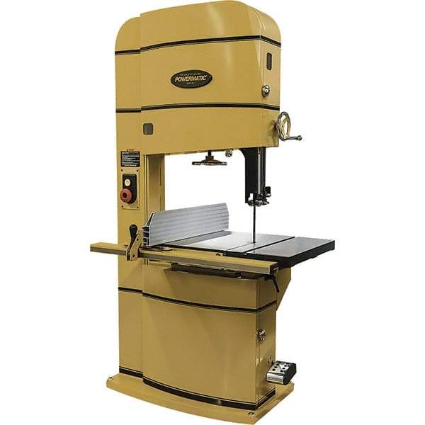 Powermatic - 24" Throat Capacity, Step Pulley Vertical Bandsaw - 2,500/4,800 SFPM, 5 hp, Three Phase - Americas Industrial Supply