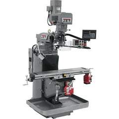 Jet - 9" Table Width x 49" Table Length, Electronic Variable Speed Control, 3 Phase Knee Milling Machine - 3 hp - Americas Industrial Supply