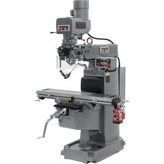 Jet - 10" Table Width x 50" Table Length, Electronic Variable Speed Control, 3 Phase Knee Milling Machine - 3 hp - Americas Industrial Supply