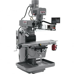 Jet - 10" Table Width x 50" Table Length, Electronic Variable Speed Control, 3 Phase Knee Milling Machine - 3 hp - Americas Industrial Supply