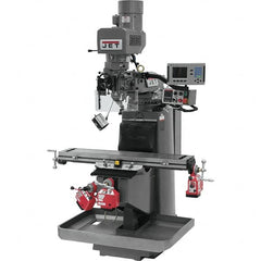 Jet - 9" Table Width x 49" Table Length, Electronic Variable Speed Control, 3 Phase Knee Milling Machine - 3 hp - Americas Industrial Supply