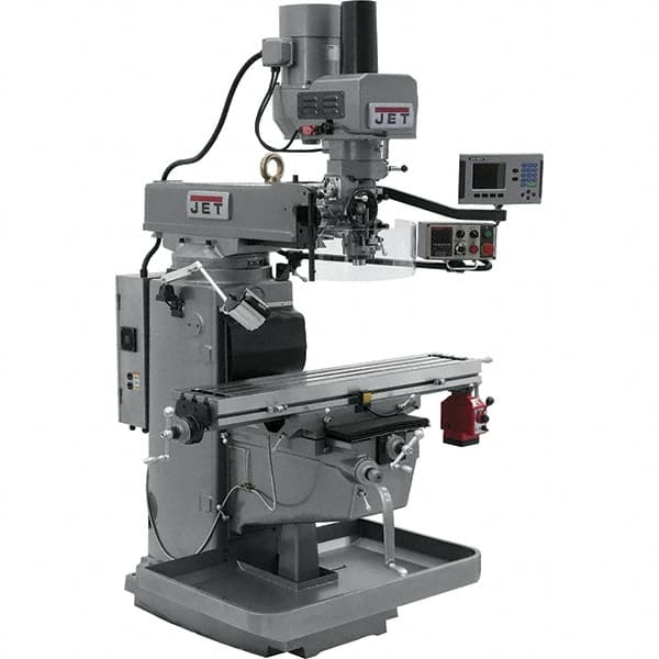 Jet - 10" Table Width x 50" Table Length, Electronic Variable Speed Control, 3 Phase Knee Milling Machine - 3 hp - Americas Industrial Supply