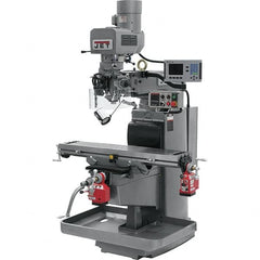 Jet - 10" Table Width x 50" Table Length, Electronic Variable Speed Control, 3 Phase Knee Milling Machine - 3 hp - Americas Industrial Supply