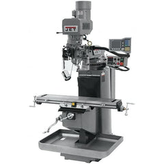 Jet - 9" Table Width x 49" Table Length, Electronic Variable Speed Control, 3 Phase Knee Milling Machine - 3 hp - Americas Industrial Supply