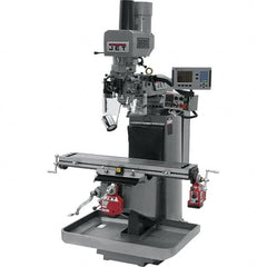 Jet - 9" Table Width x 49" Table Length, Electronic Variable Speed Control, 3 Phase Knee Milling Machine - 3 hp - Americas Industrial Supply