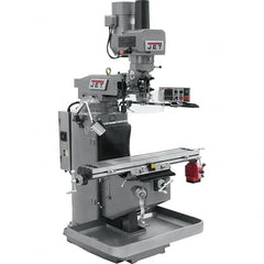 Jet - 9" Table Width x 49" Table Length, Electronic Variable Speed Control, 3 Phase Knee Milling Machine - 3 hp - Americas Industrial Supply