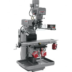 Jet - 10" Table Width x 50" Table Length, Electronic Variable Speed Control, 3 Phase Knee Milling Machine - 3 hp - Americas Industrial Supply