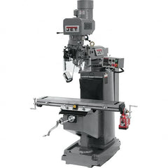 Jet - 9" Table Width x 49" Table Length, Electronic Variable Speed Control, 3 Phase Knee Milling Machine - 3 hp - Americas Industrial Supply