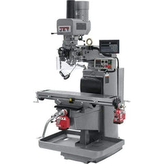 Jet - 10" Table Width x 50" Table Length, Electronic Variable Speed Control, 3 Phase Knee Milling Machine - 3 hp - Americas Industrial Supply