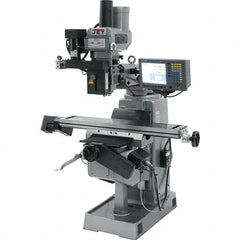 Jet - 9" Table Width x 49" Table Length, Electronic Variable Speed Control, 3 Phase Knee Milling Machine - R8 Spindle Taper, 3 hp - Americas Industrial Supply