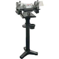 Jet - 8" Wheel Diam x 1" Wheel Width, 1 hp Bench Grinder - 1 Phase, 3,450 Max RPM, 115 Volts - Americas Industrial Supply