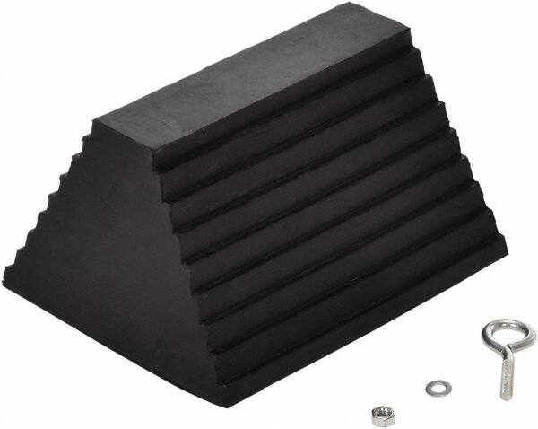 Vestil - 9-1/4" Wide x 6" High x 8" Deep, Rubber Wheel Chock - Americas Industrial Supply